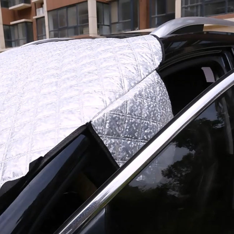 Car Front Windshield Cover Sun Shade Snow Shield Sunscreen Heat Insulation Frostproof Car Coat Half Cover, Style: Protecting Hood(Silver) - Window Foils & Solar Protection by buy2fix | Online Shopping UK | buy2fix