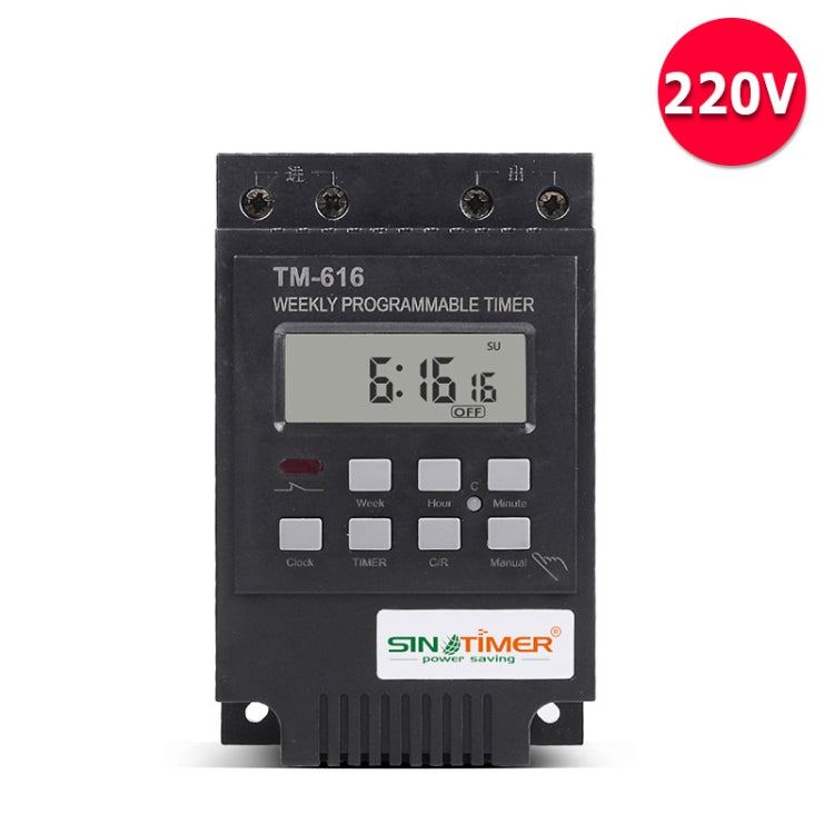 SINOTIMER TM616B-2 220V 30A Weekly Programmable Digital Timer Switch Relay Control - Switch by SINOTIMER | Online Shopping UK | buy2fix