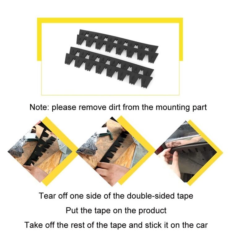 8pcs /Set Car Bumper Serrated Anti-collision Plate Decoration(Black) - Anti Collision Sticker by buy2fix | Online Shopping UK | buy2fix