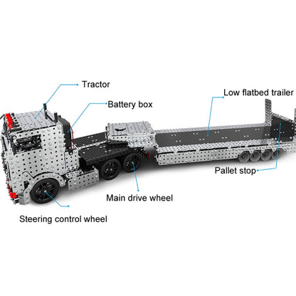 2011pcs / Box ZBToys Building Blocks Mechanical Toys Hand-Assembled Remote Control Trailer Metal Model - RC Cars by ZBToys | Online Shopping UK | buy2fix