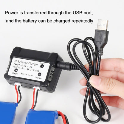 One-To-Two 7.4V Lithium Battery Overcharge Protection USB Charger With Light(XH-3P Plug) - Charger by buy2fix | Online Shopping UK | buy2fix