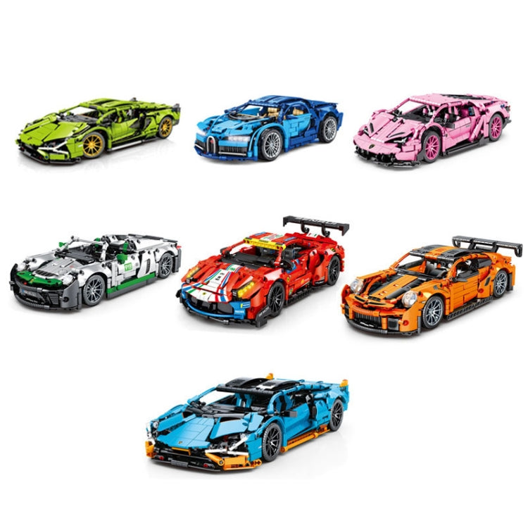 SEMBO 701945 1:14 Sports Racing Car Model Building Blocks Puzzle Assembly Children Toy - Building Blocks by SEMBO | Online Shopping UK | buy2fix