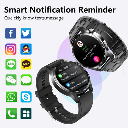 F400  1.55 Inch Screen Smart Watch Support ECG/ Blood Oxygen / Blood Sugar / 150+ Sports Mode, Color: Black Silicone - Smart Watches by buy2fix | Online Shopping UK | buy2fix