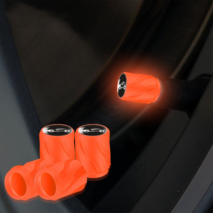 4pcs /Set Luminous Car Motorcycle Tire Modified Valve Cap, Color: Orange Red Sports Car - Tire Valve Caps by buy2fix | Online Shopping UK | buy2fix