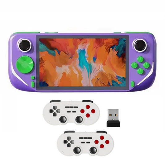 2+32G FC Joystick Dual System Handheld Game Console GBA Game Console, Color: Purple With Gamepad - Pocket Console by buy2fix | Online Shopping UK | buy2fix