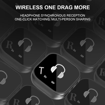 5.8G Wireless In Ear Monitor System Dual-Earphone Monitoring Transmitter Receiver, Spec: One To Two - Microphone by buy2fix | Online Shopping UK | buy2fix