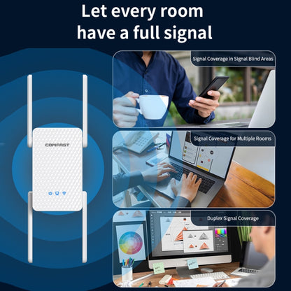 COMFAST CF-XR185 3000Mbps WiFi6 Dual Band Signal Amplifier Gigabit WAN/LAN Port EU Plug - Broadband Amplifiers by COMFAST | Online Shopping UK | buy2fix