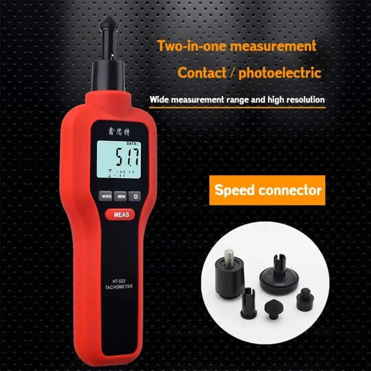 Xinsite HT-522 LCD Digital Tachometer 100,000 PPM Non-Contact Speed Meter - Tachometers & Anemometer by Xinsite | Online Shopping UK | buy2fix