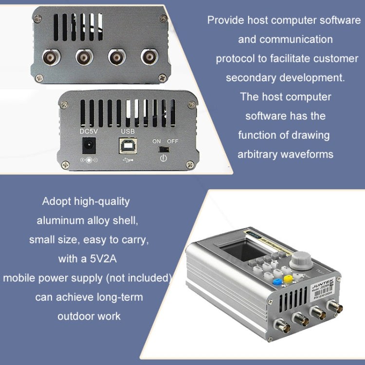 JUNTEK Programmable Dual-Channel DDS Function Arbitrary Waveform Signal Generator, Frequency: 40MHz(AU Plug) - Other Tester Tool by buy2fix | Online Shopping UK | buy2fix