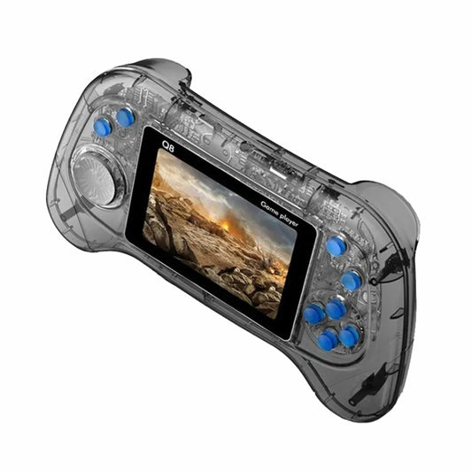 Q8 Handheld Game Console 3.0 Inch Screen Support TV Connection Built In 800 Games Singles Transparent Gray - Pocket Console by buy2fix | Online Shopping UK | buy2fix