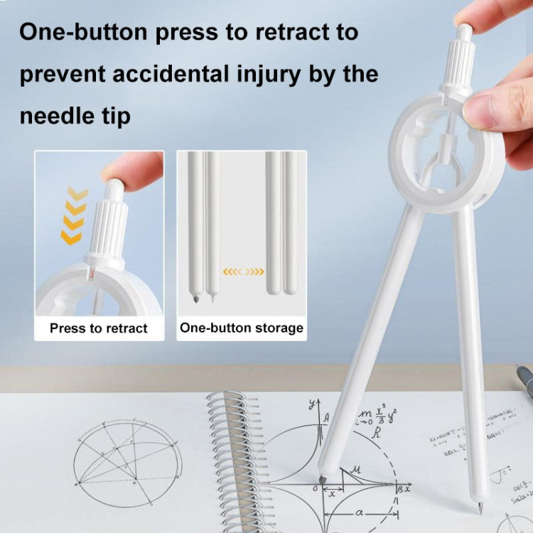 Drawing Press Digital Compass Multifunctional Scale Compass(White With Refill) - Rulers by buy2fix | Online Shopping UK | buy2fix