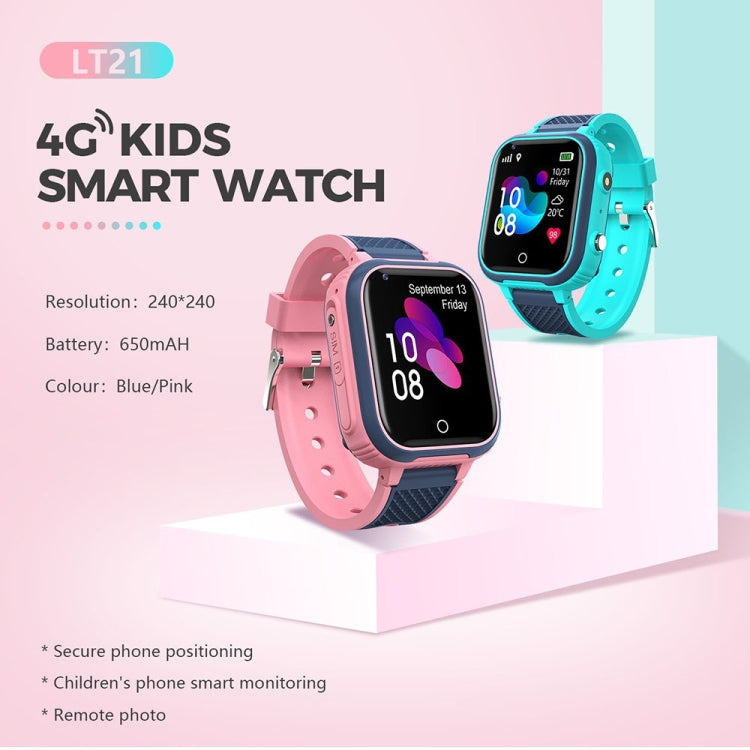 LT21 1.4-Inch 4G Global Full Network IP67 Waterproof WIFI Children Smart Watch(Pink) - Smart Watches by buy2fix | Online Shopping UK | buy2fix