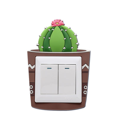 Luminous Three-dimensional Cactus Switch Sticker Socket Panel Cover Decor, Style: Cactus Ball - Sticker by buy2fix | Online Shopping UK | buy2fix