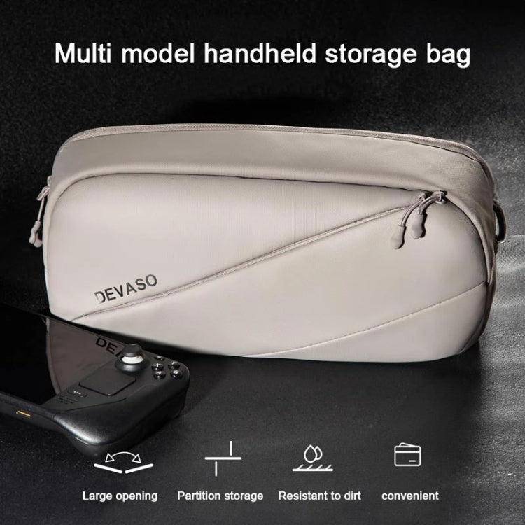 DEVASO Handheld Universal Storage Bag Crossbody Bag(Silver Enlarge) - Bags by DEVASO | Online Shopping UK | buy2fix