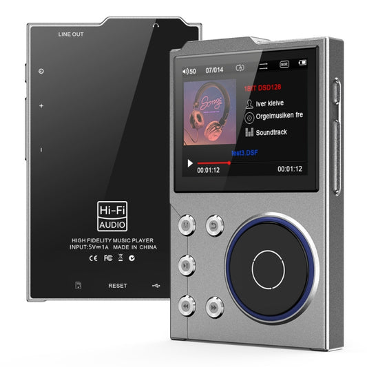 2.4 inch HIFI Bluetooth Music Player DSD256 Mastering Sound Quality Walkman, Memory: 16GB(Gray) - MP3 Player by buy2fix | Online Shopping UK | buy2fix