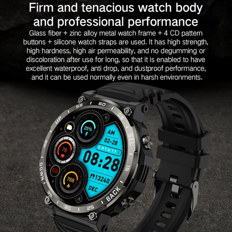 Bluetooth Talk Outdoor Pedometer Exercise Heart Rate Sleep Monitoring Smart Watch(Black) - Smart Watches by buy2fix | Online Shopping UK | buy2fix