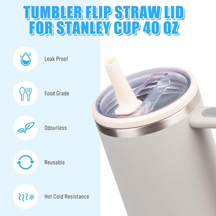 For Stanley 40oz Adventure Quencher Transparent Straw Lid Replacement Parts, Spec: 4pcs /Set Green - Vacuum Thermoses & Cups by buy2fix | Online Shopping UK | buy2fix