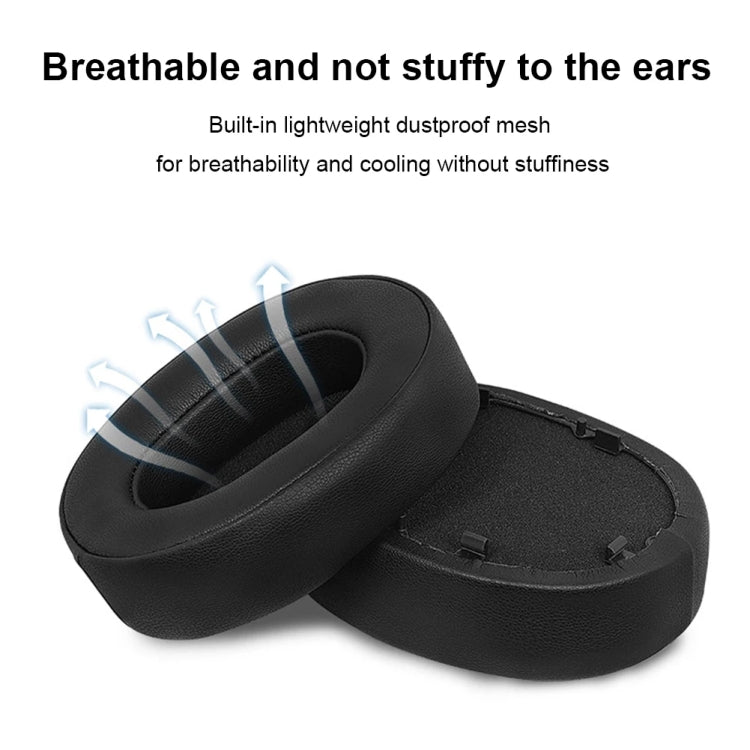 1pair For Sony WH-1000XM5 Headphone Leather Sponge Cover Earmuffs(Black) - Earmuff & Pad by buy2fix | Online Shopping UK | buy2fix