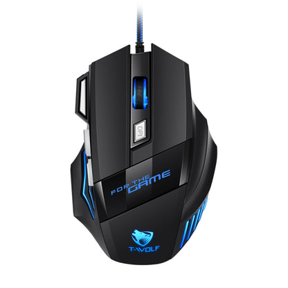 T-WOLF M1 7-keys RGB Atmosphere Light USB Gaming Wired Mouse(Black) - Wired Mice by T-WOLF | Online Shopping UK | buy2fix