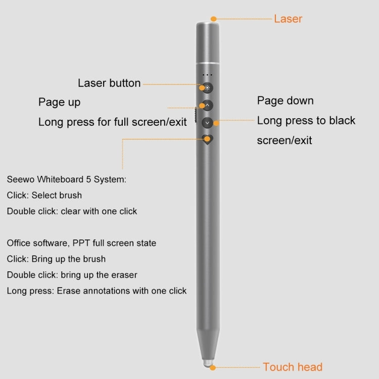 Multifunctional Conference Teaching Page Turning Pen Laser Pointer Without Telescopic -  by buy2fix | Online Shopping UK | buy2fix