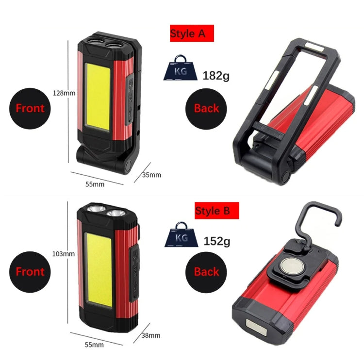 E-SMARTER K011 USB Rechargeable Repair Light With Magnet COB Strong Light Flashlight, Style: B Simple Silver - Other Tools by E-SMARTER | Online Shopping UK | buy2fix