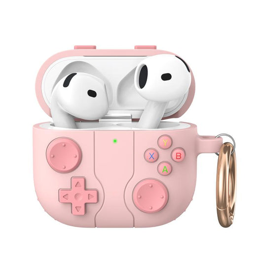 For AirPods 4 AhaStyle WG166 Personalised Game Console Shape Silicone Protective Case(Pink) - For AirPods 4 by AhaStyle | Online Shopping UK | buy2fix