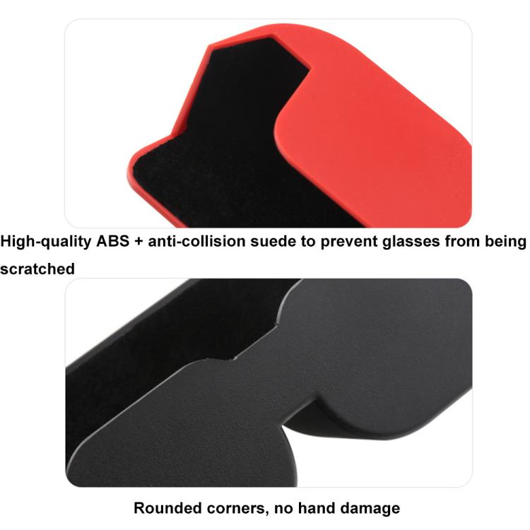 Adhesive Car Glasses Case Car Dashboard Card Storage Rack(Red) - Sunglasses & Glasses Clips by buy2fix | Online Shopping UK | buy2fix