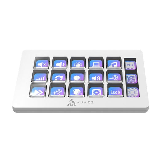 Ajazz AKP153 Multifunctional Console Panel Desktop Assistant Live Stock Tuning Custom Programming Mini Keyboard(White) - Mini Keyboard by Ajazz | Online Shopping UK | buy2fix