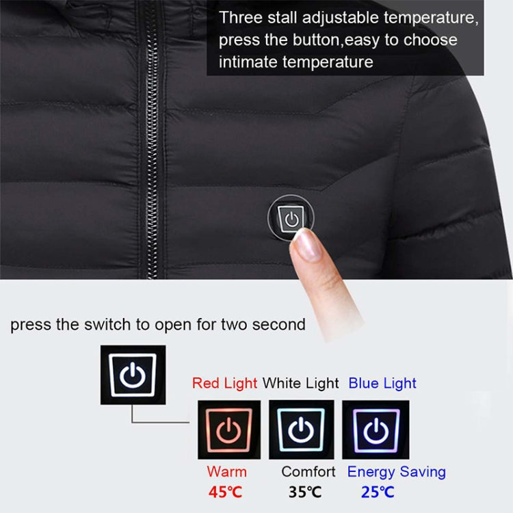 Winter Smart Electric Heating Hooded Jacket, Size:M(Red) - Down Jackets by buy2fix | Online Shopping UK | buy2fix