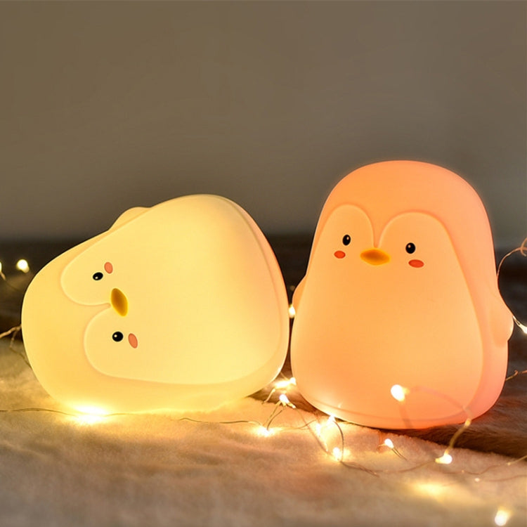 Penguin Silicone Pat Night Light Children Bedside Atmosphere Lamp(White) - Night Lights by buy2fix | Online Shopping UK | buy2fix