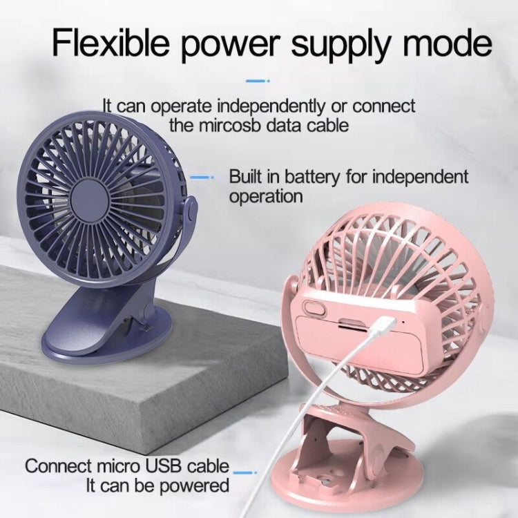 Desktop Portable USB Mini Clip Fan (Blue) - Electric Fans by buy2fix | Online Shopping UK | buy2fix