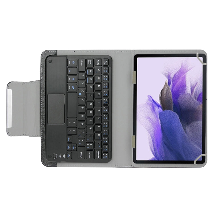 Universal Detachable Magnetic Bluetooth Touchpad Keyboard Leather Tablet Case with Holder for 10.1 inch iSO & Android & Windows Tablet PC(Black) - Universal Keyboard by buy2fix | Online Shopping UK | buy2fix