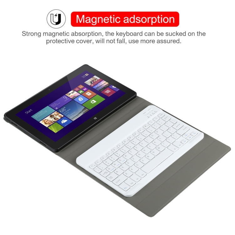 AM12 2 in 1 Removable Bluetooth Keyboard + Protective Leather Tablet Case with Holder for Lenovo Tab P11 (Tab-J606F)(Gold) - Lenovo Keyboard by buy2fix | Online Shopping UK | buy2fix