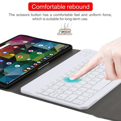 AM11 2 in 1 Removable Bluetooth Keyboard + Protective Leather Tablet Case with Holder for Lenovo M10 FHD REL TB-X605FC/LC(Gold) - Lenovo Keyboard by buy2fix | Online Shopping UK | buy2fix