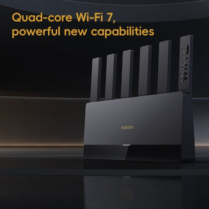 Xiaomi Router BE6500 WiFi 7 2.4GHz 5.0GHz Dual Band 4-Core 2.5G Port, US Plug (Black) - Wireless Routers by Xiaomi | Online Shopping UK | buy2fix