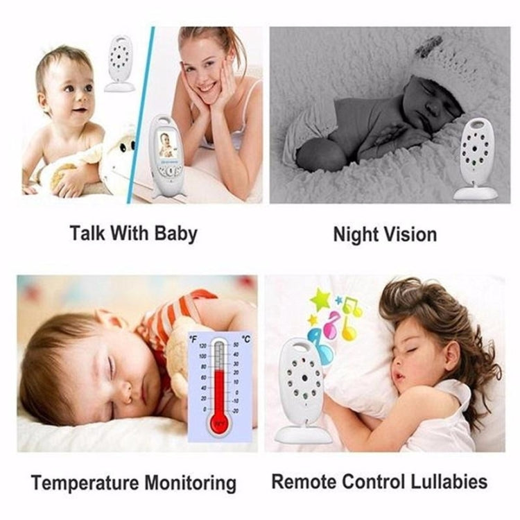 VB601 2.0 inch LCD Screen Hassle-Free Portable Baby Monitor, Support Two Way Talk Back, Night Vision(EU Plug) - Security by buy2fix | Online Shopping UK | buy2fix