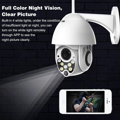 Wireless Surveillance Camera HD PTZ Home Security Outdoor Waterproof Network Dome Camera, Support Night Vision & Motion Detection & TF Card, US Plug - Security by buy2fix | Online Shopping UK | buy2fix