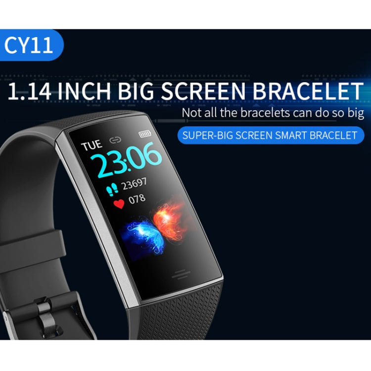 CY11 1.14 inches IPS Color Screen Smart Bracelet IP67 Waterproof, Support Step Counting / Call Reminder / Heart Rate Monitoring / Sleep Monitoring (Black) - Smart Wear by buy2fix | Online Shopping UK | buy2fix