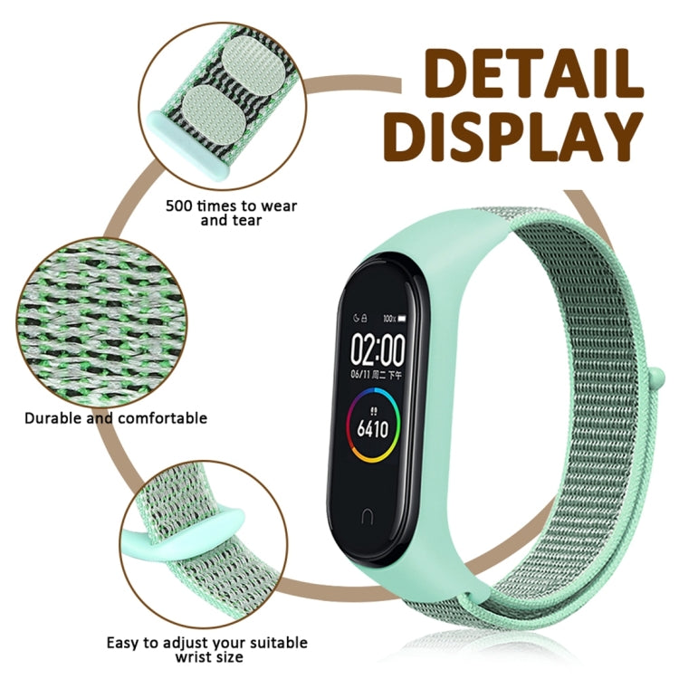 Smart Watch Nylon Woven Watch Band for Xiaomi Mi Band 3 / 4(Army Green) - Smart Wear by buy2fix | Online Shopping UK | buy2fix