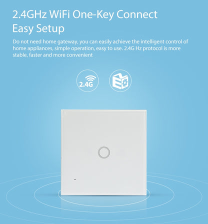 NEO NAS-SC01W Wireless WiFi EU Smart Light Control Switch 1Gang - Consumer Electronics by NEO | Online Shopping UK | buy2fix