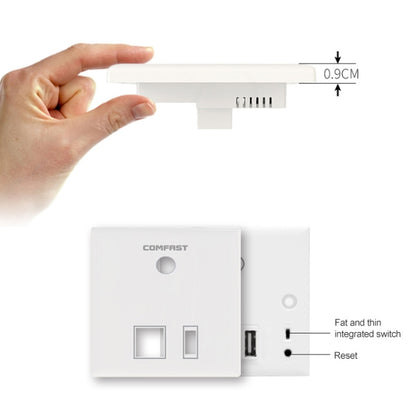 COMFAST CF-E536N 300Mbps Indoor Wall WiFi AP RJ45 & USB Client Wall AP - Wireless Routers by COMFAST | Online Shopping UK | buy2fix