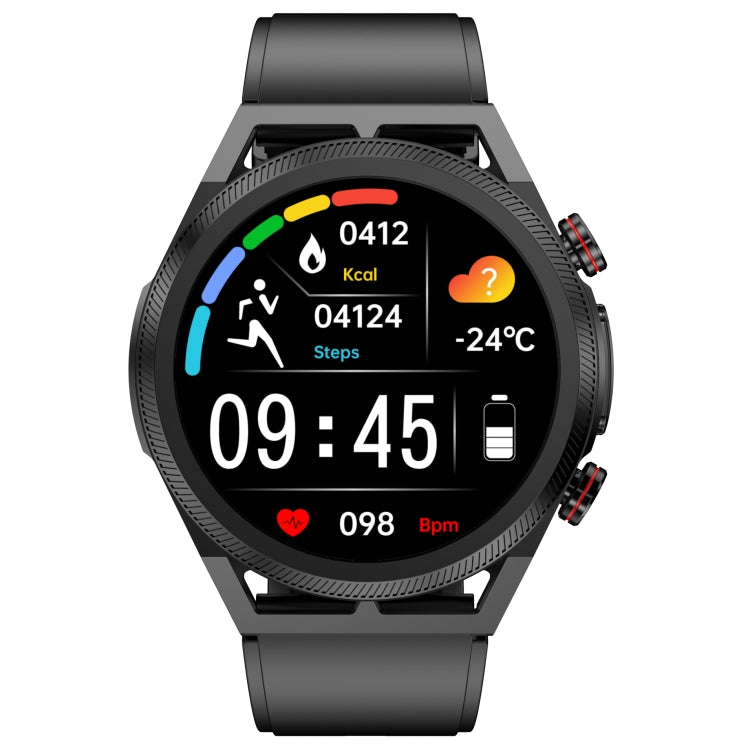 ET310 1.39 inch IPS Screen IP67 Waterproof Silicone Band Smart Watch, Support Body Temperature Monitoring / ECG (Black) - Smart Watches by buy2fix | Online Shopping UK | buy2fix