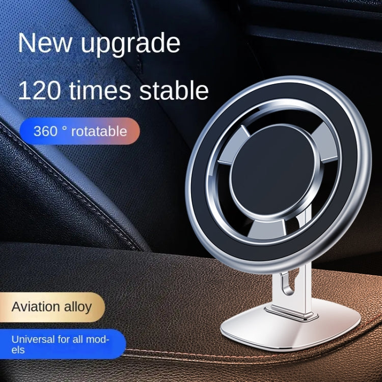 F68 360 Degree Rotating Car Magnetic Mobile Phone Bracket (Silver) - In Car by buy2fix | Online Shopping UK | buy2fix