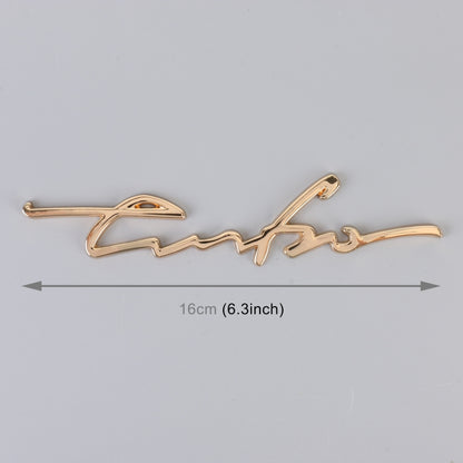 Car Personalized Aluminum Alloy Decorative Stickers, Size: 16x3.5x0.4cm (Gold) - 3D Metal Sticker by buy2fix | Online Shopping UK | buy2fix