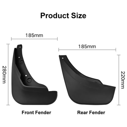 For Mazda 2 Hatchback 2007-2012 4pcs/Set Car Auto Soft Plastic Splash Flaps Fender Guard - Mudguards by buy2fix | Online Shopping UK | buy2fix