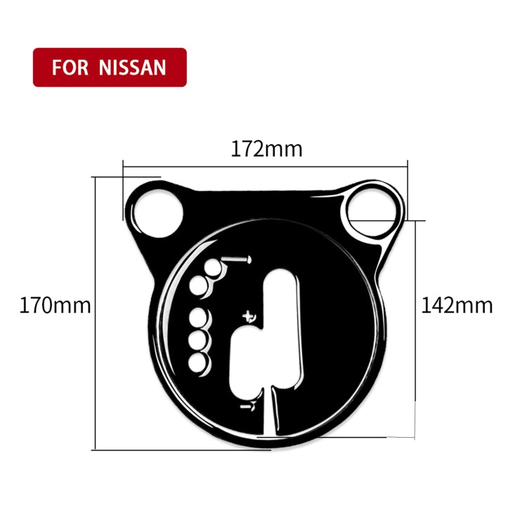 For Nissan 370Z Z34 2009- 2 in 1 Car Automatic Gear Shift Panel Decorative Sticker, Left Drive (Black) - In Car by buy2fix | Online Shopping UK | buy2fix