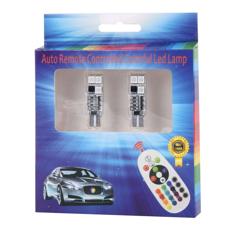 2 PCS Colorful 36MM T10 Port Remote Control Car Dome Lamp LED Reading Light with 6 LED Lights - Dome Lights by buy2fix | Online Shopping UK | buy2fix