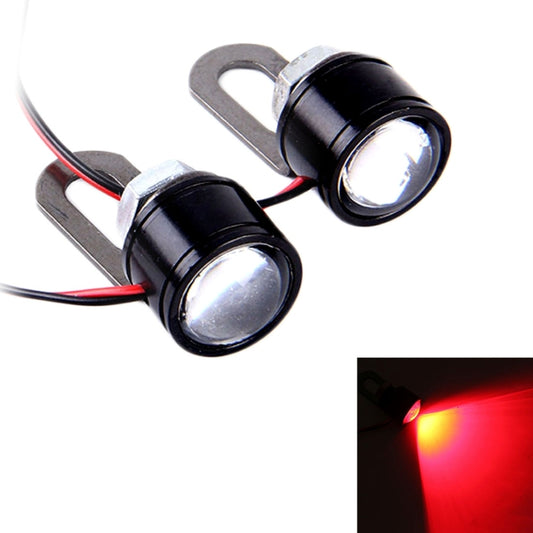 2 PCS 12V 3W Red Light Eagle Eyes LED Strobe Light For Motorcycle ，Wire Length: 90cm - Eagle Eye Lights by buy2fix | Online Shopping UK | buy2fix