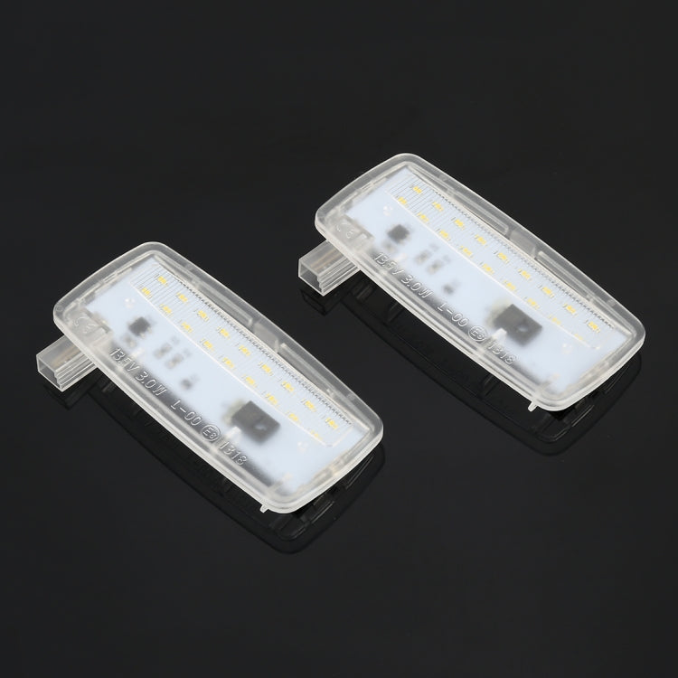 2 PCS Car DC12V / 1.5W / 6000K / 100LM LED Vanity Mirror Lamp Makeup Mirror Light with 18 SMD-3014 Lamps for BMW E93, White Light - Dome Lights by buy2fix | Online Shopping UK | buy2fix
