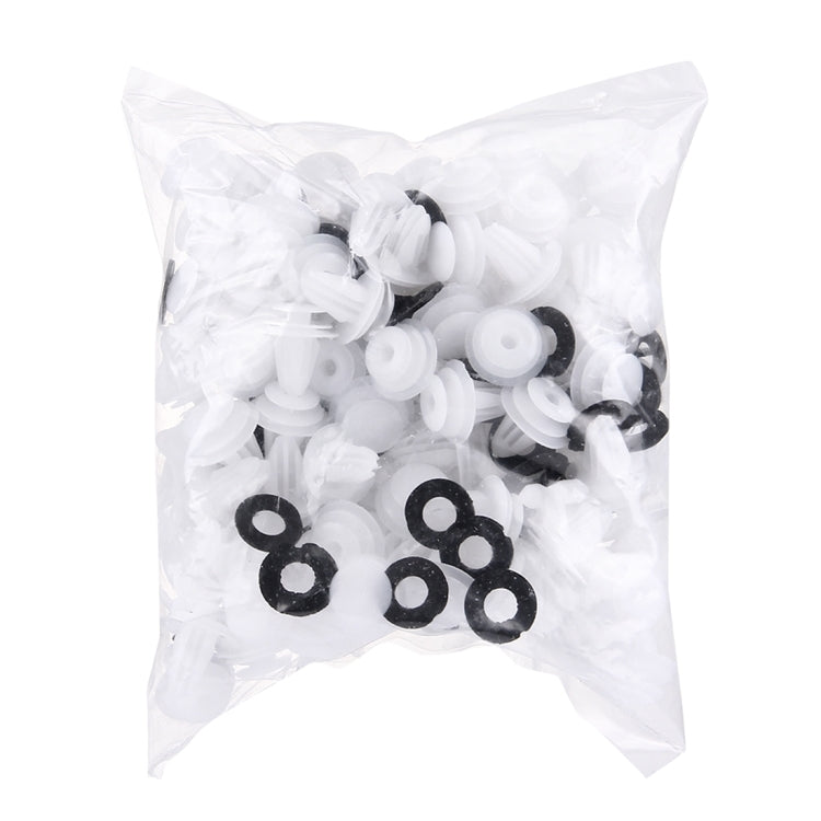 100 PCS Hole Plastic Rivets Fastener Push Clips - Auto Fastener & Clips by buy2fix | Online Shopping UK | buy2fix